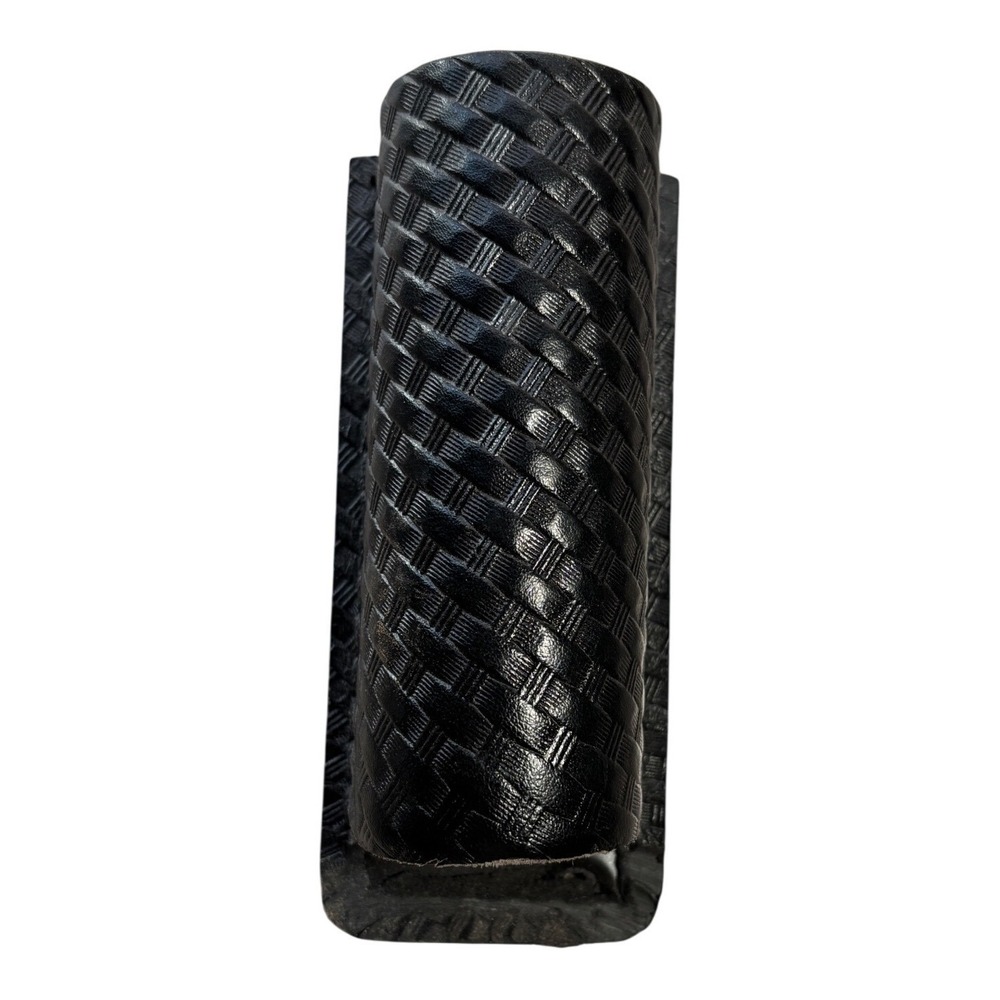 Safariland 37 Flashlight Holder Black Basketweave Leather Duty Belt Pouch Gorp